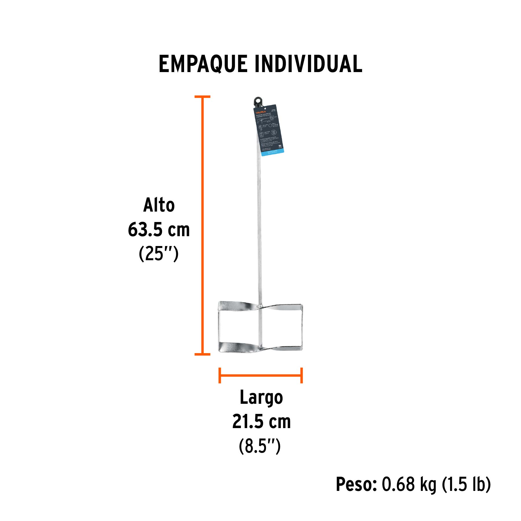 Revolvedor para mortero delgado, 210 mm diámetro, Truper
