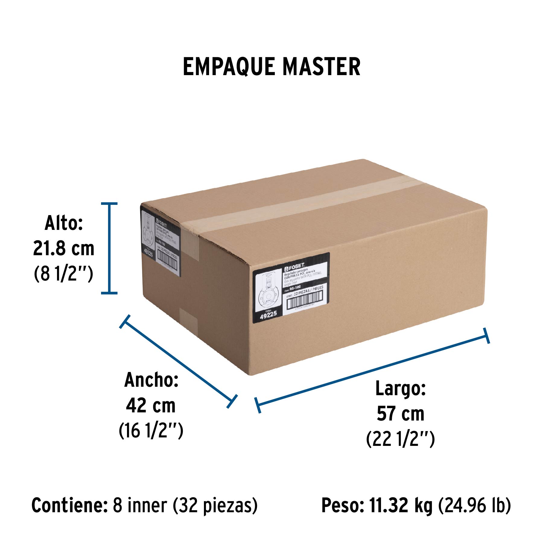 Regulador de gas de 1 vía