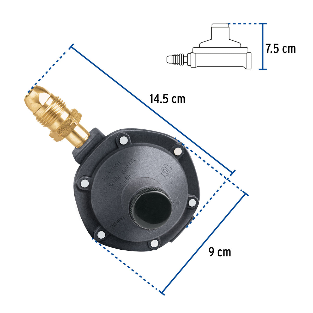 Regulador de gas de 1 vía