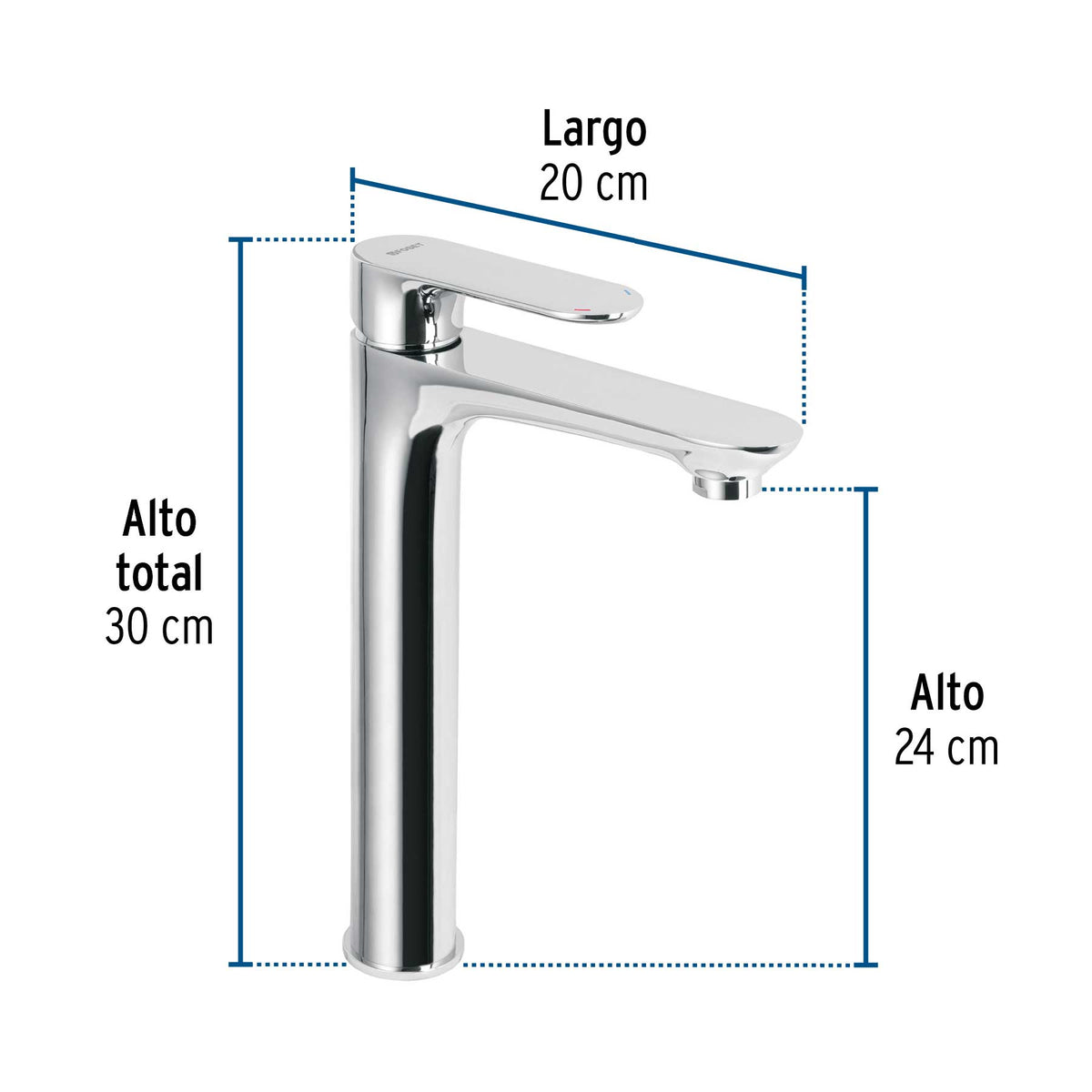 Monomando alto para lavabo, Riviera
