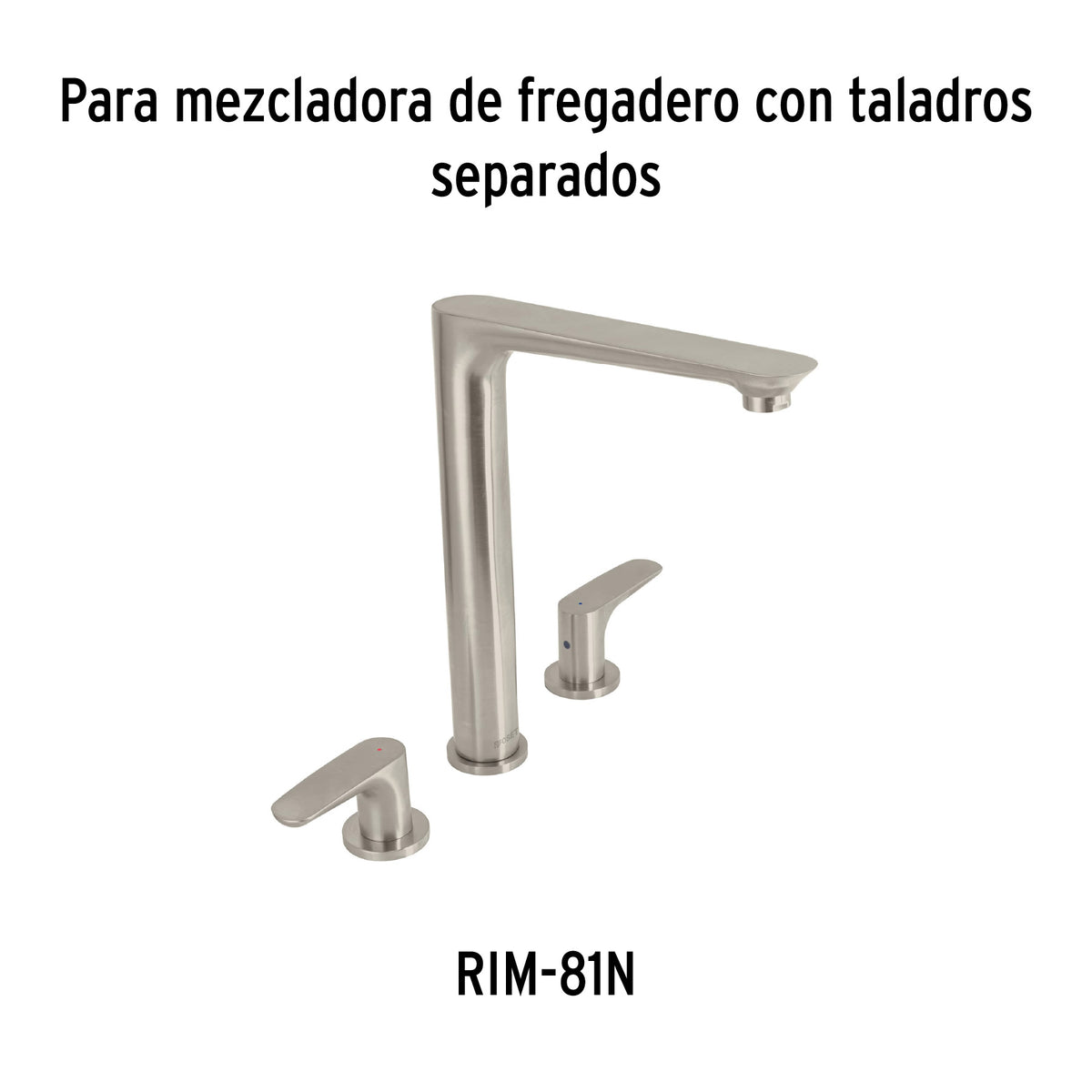 Juego de 2 manerales para lavabo, satin, Riviera