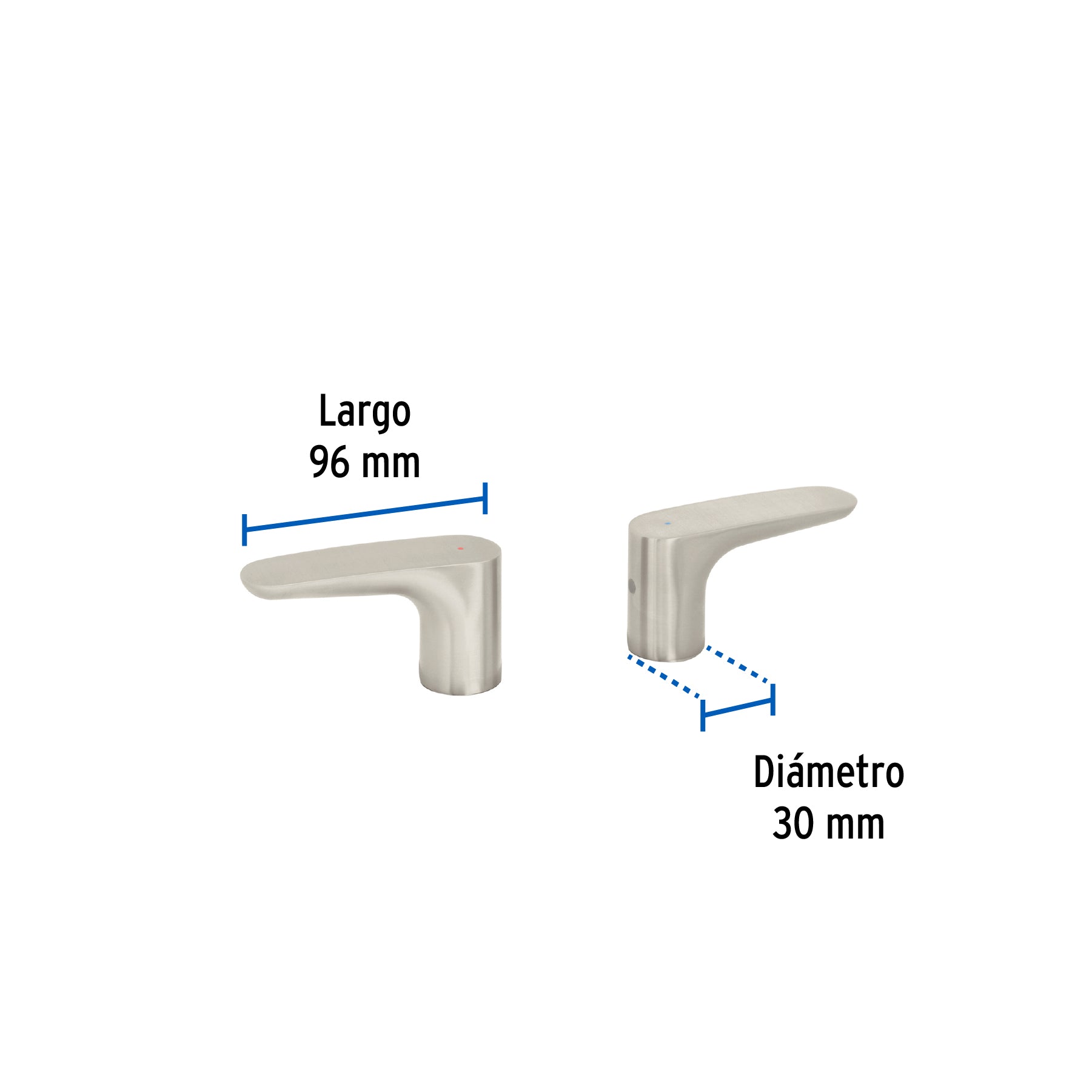 Juego de 2 manerales para lavabo, satin, Riviera