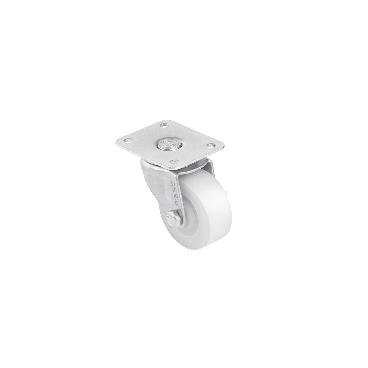 Rodaja de polietileno 2", placa giratoria, pisada 22mm