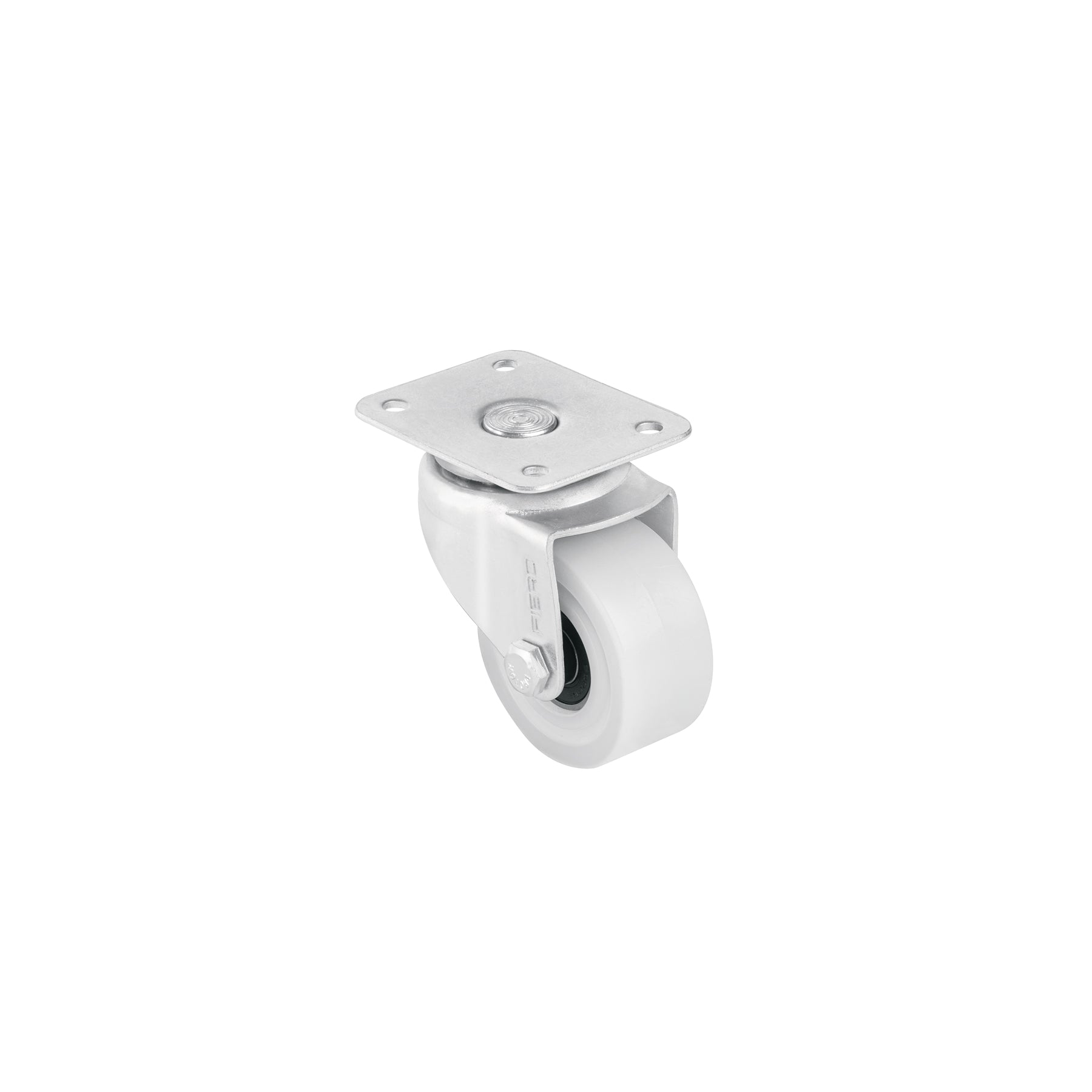 Rodaja de polietileno 2", placa giratoria, pisada 25mm