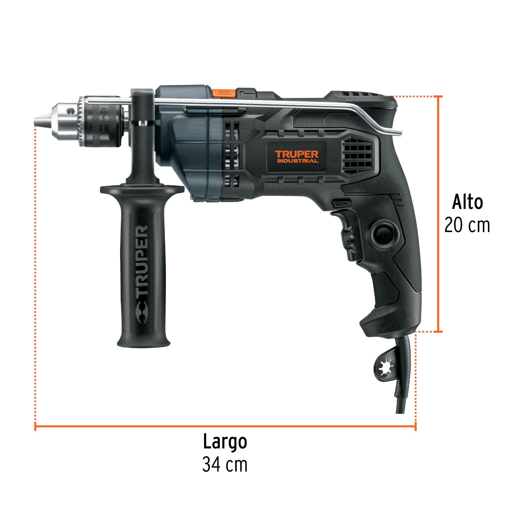 Rotomartillo 1/2', 800W, TRUPER INDUSTRIAL