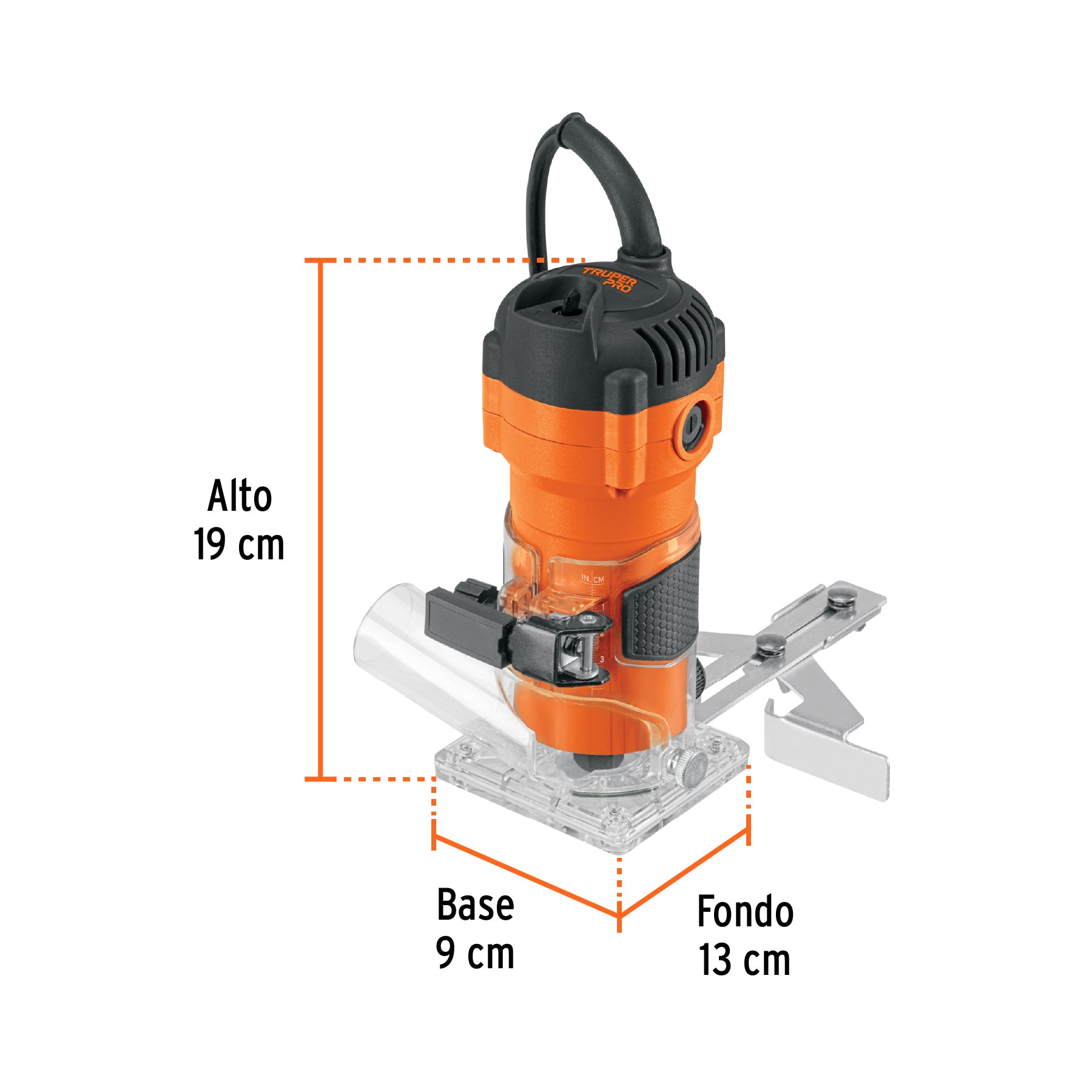 Router compacto 600W, 3/4 HP, TRUPER PRO