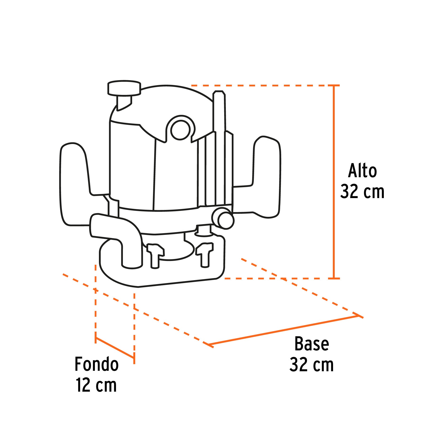 Rebajadora industrial 2-1/2 hp 1800w