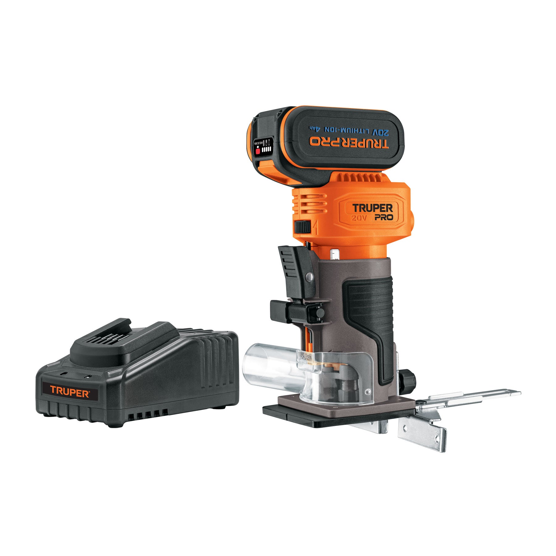 Router inal. 20V, 1 bat. 4Ah, 1 carg. TRUPER PRO
