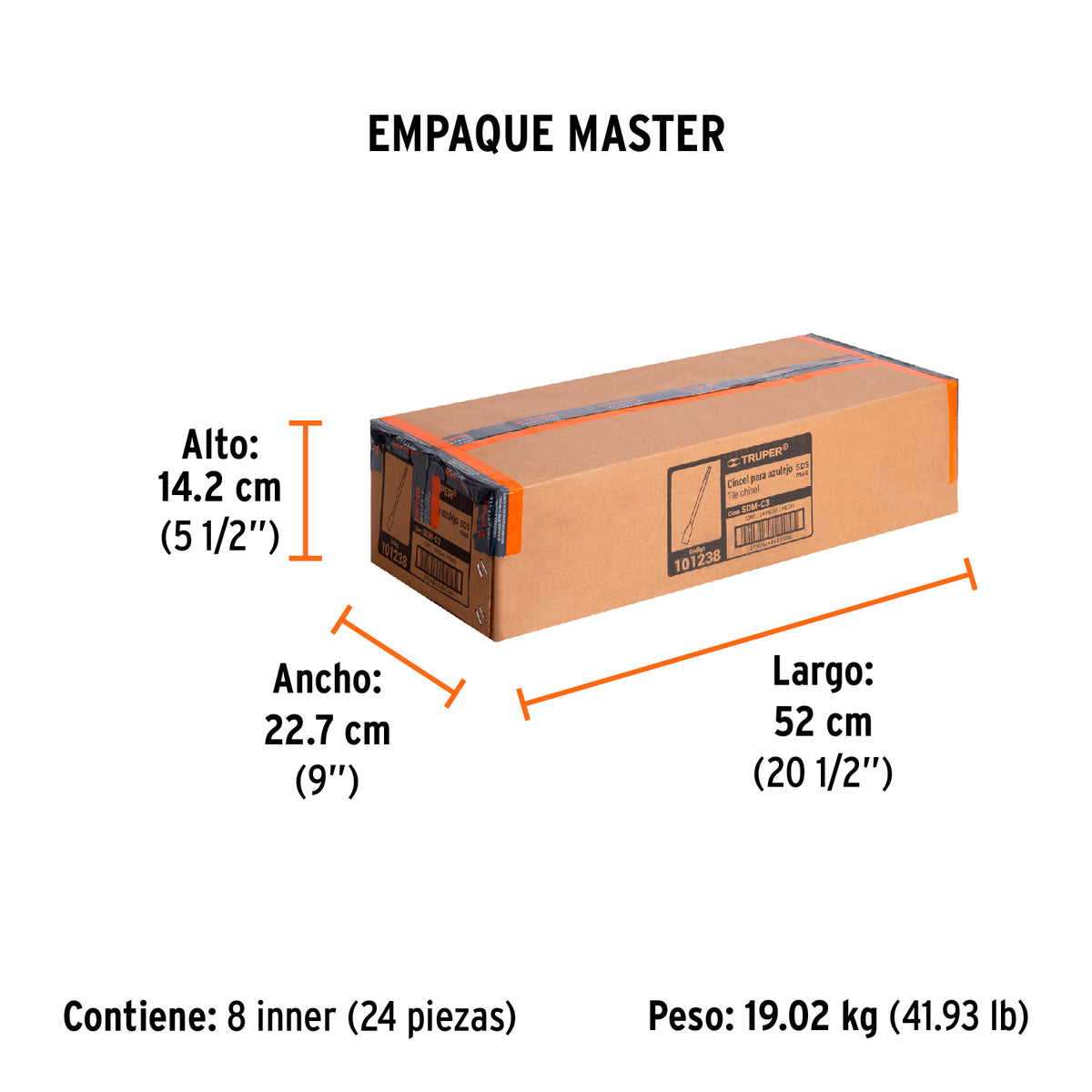 Cincel para azulejo SDS max 16' X 1.5'