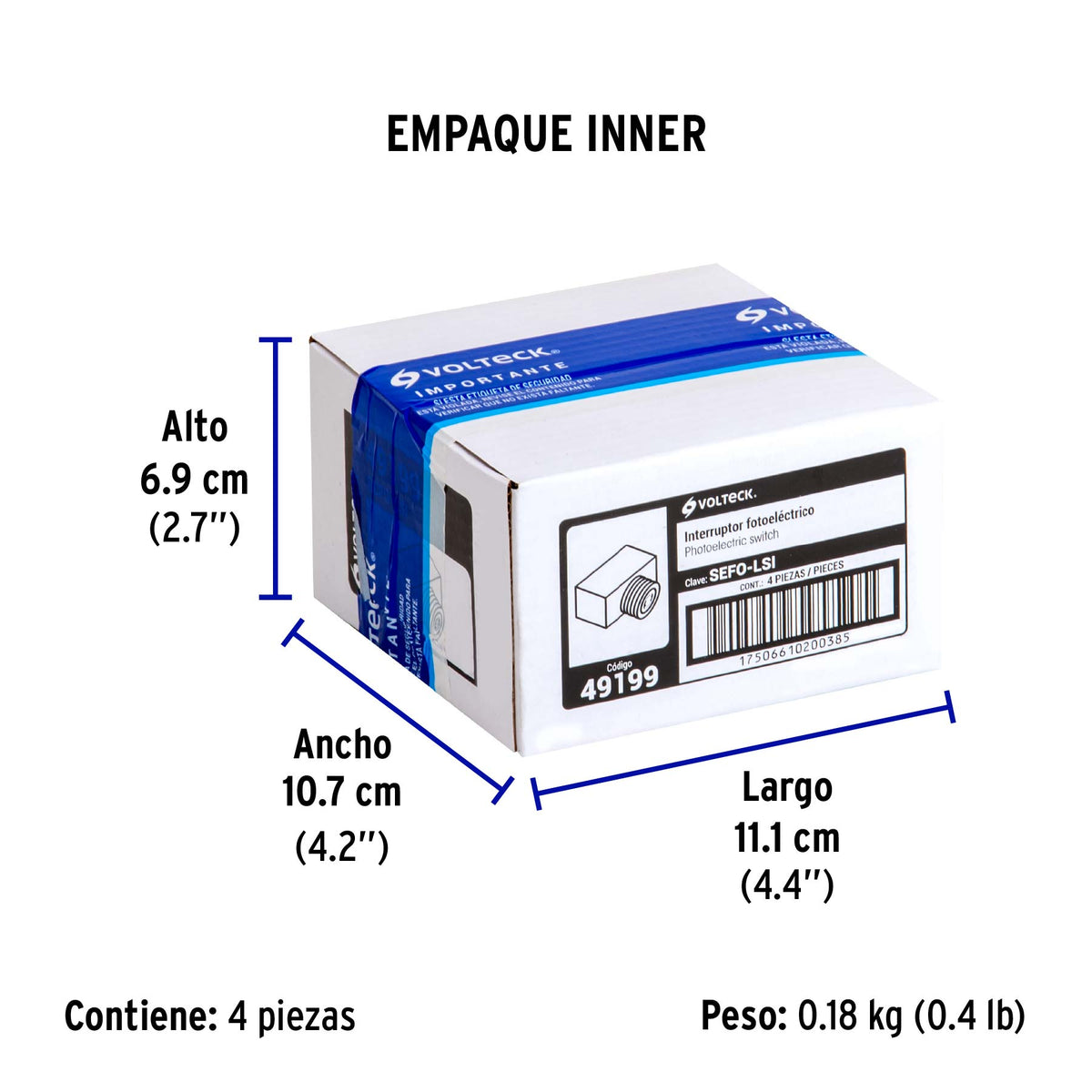 Interruptor fotoeléctrico 127 V, Volteck