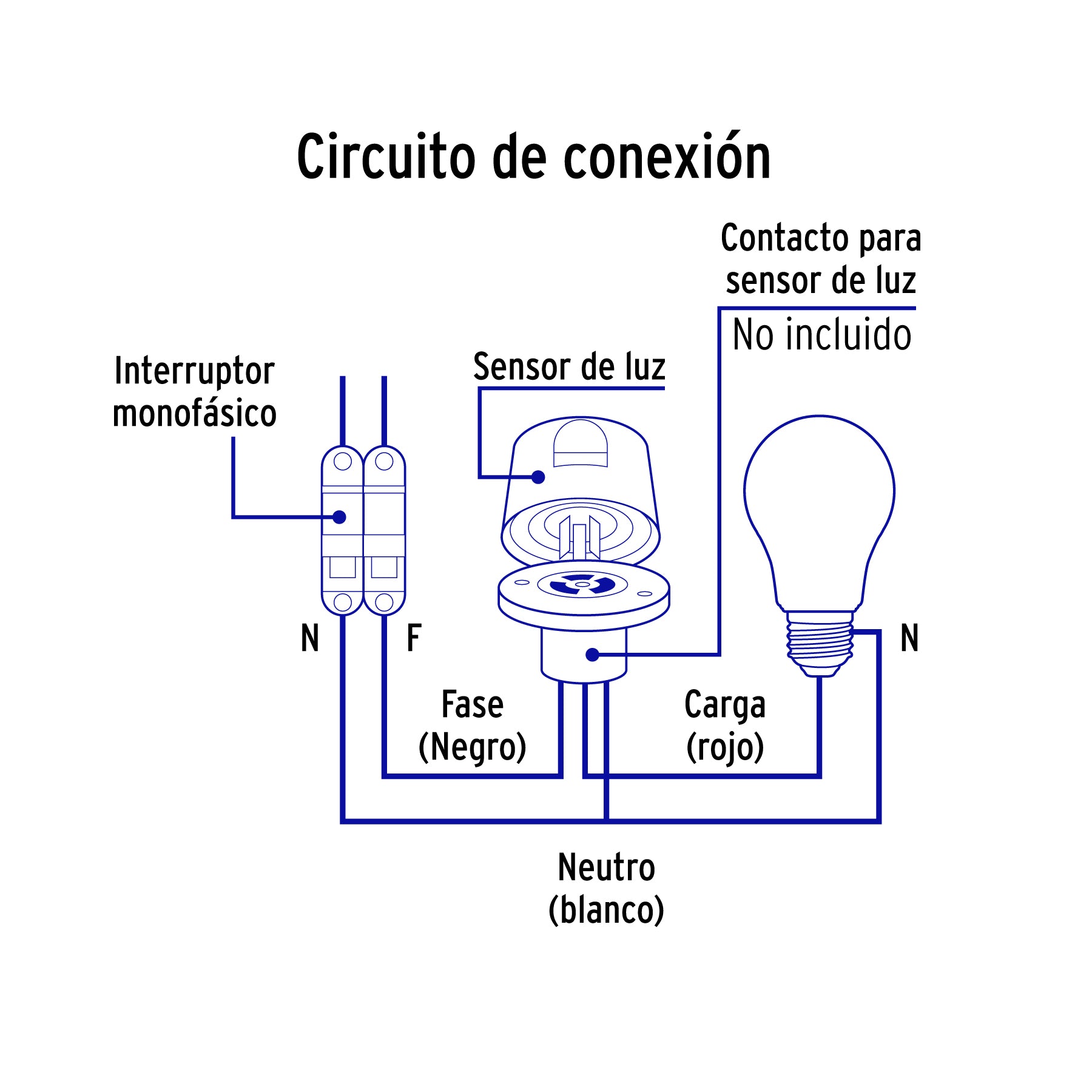 Sensor fotoeléctrico para luminario suburbano
