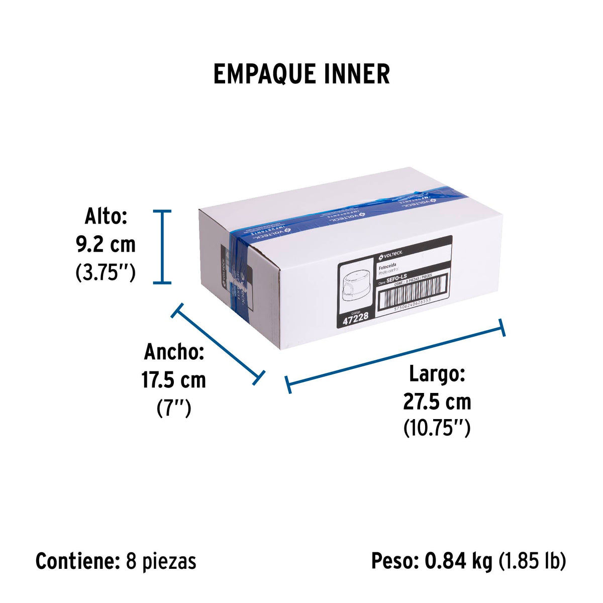 Sensor fotoeléctrico para luminario suburbano