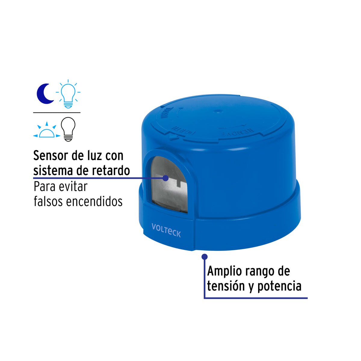 Sensor fotoeléctrico para luminario suburbano