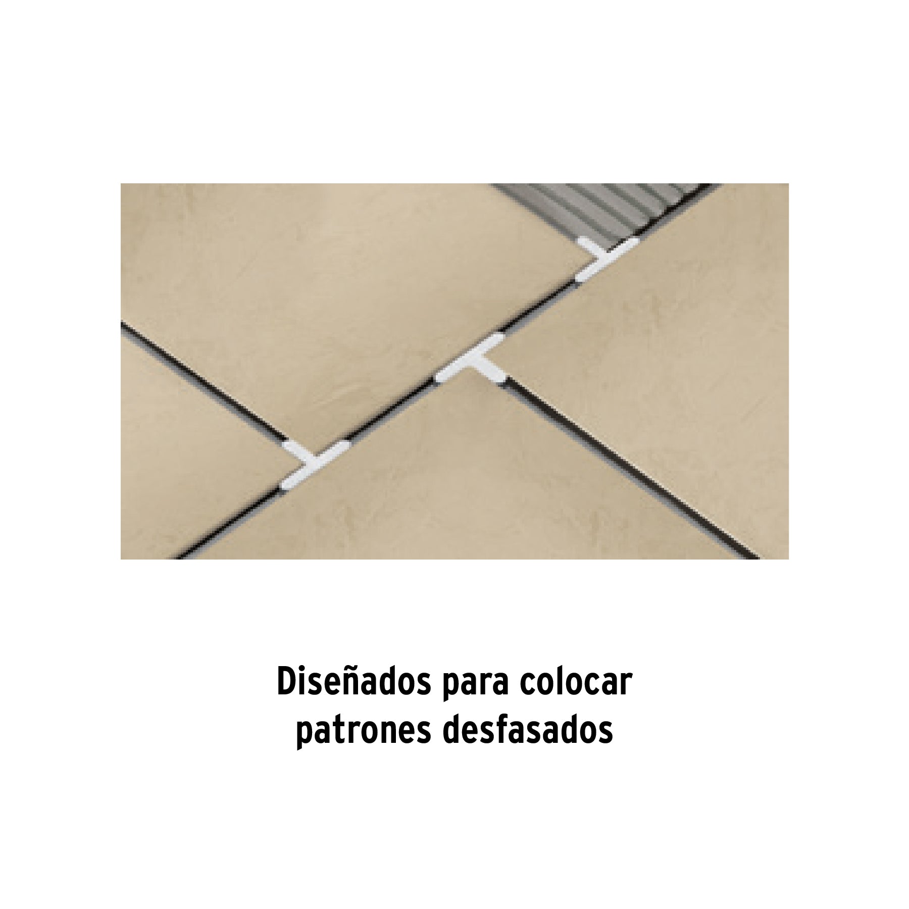 Bolsa con 150 separadores 'T' de 3 mm de losetas, Truper