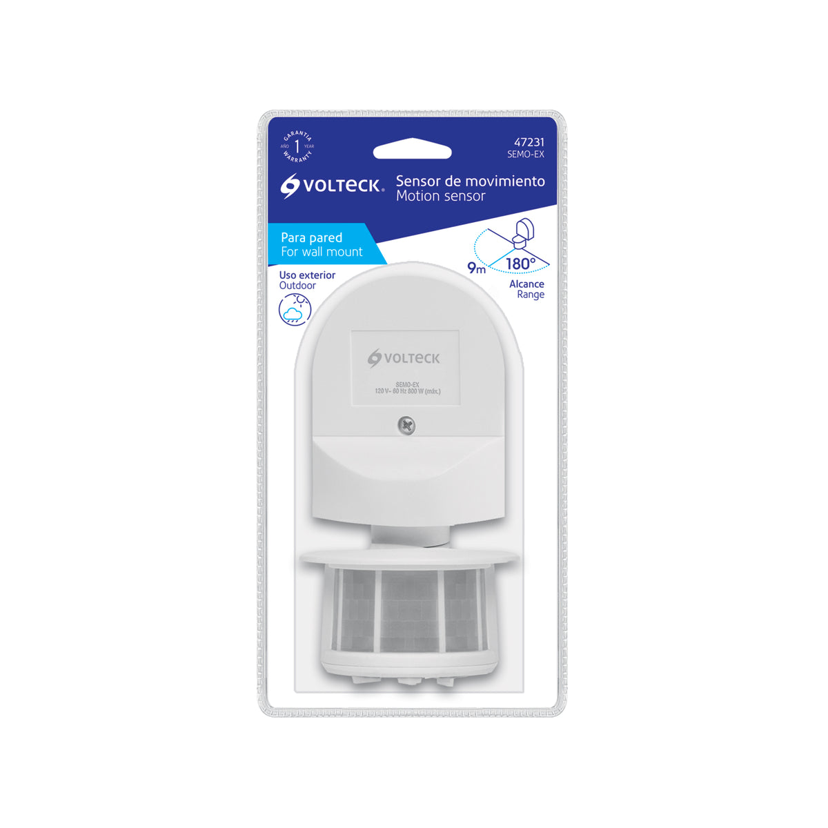 Sensor de movimiento para exterior, línea Classic, Volteck