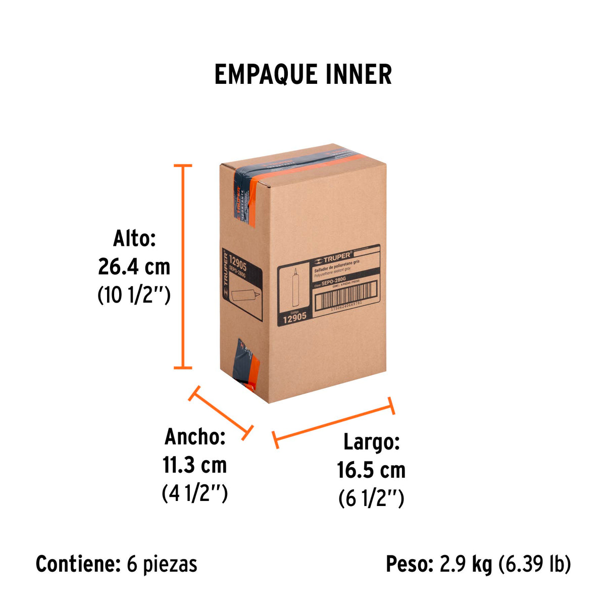 Sellador de poliuretano, gris, 280 ml