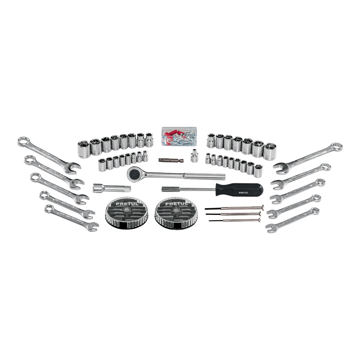 Set de herramientas para mecánica, 71 piezas, Pretul