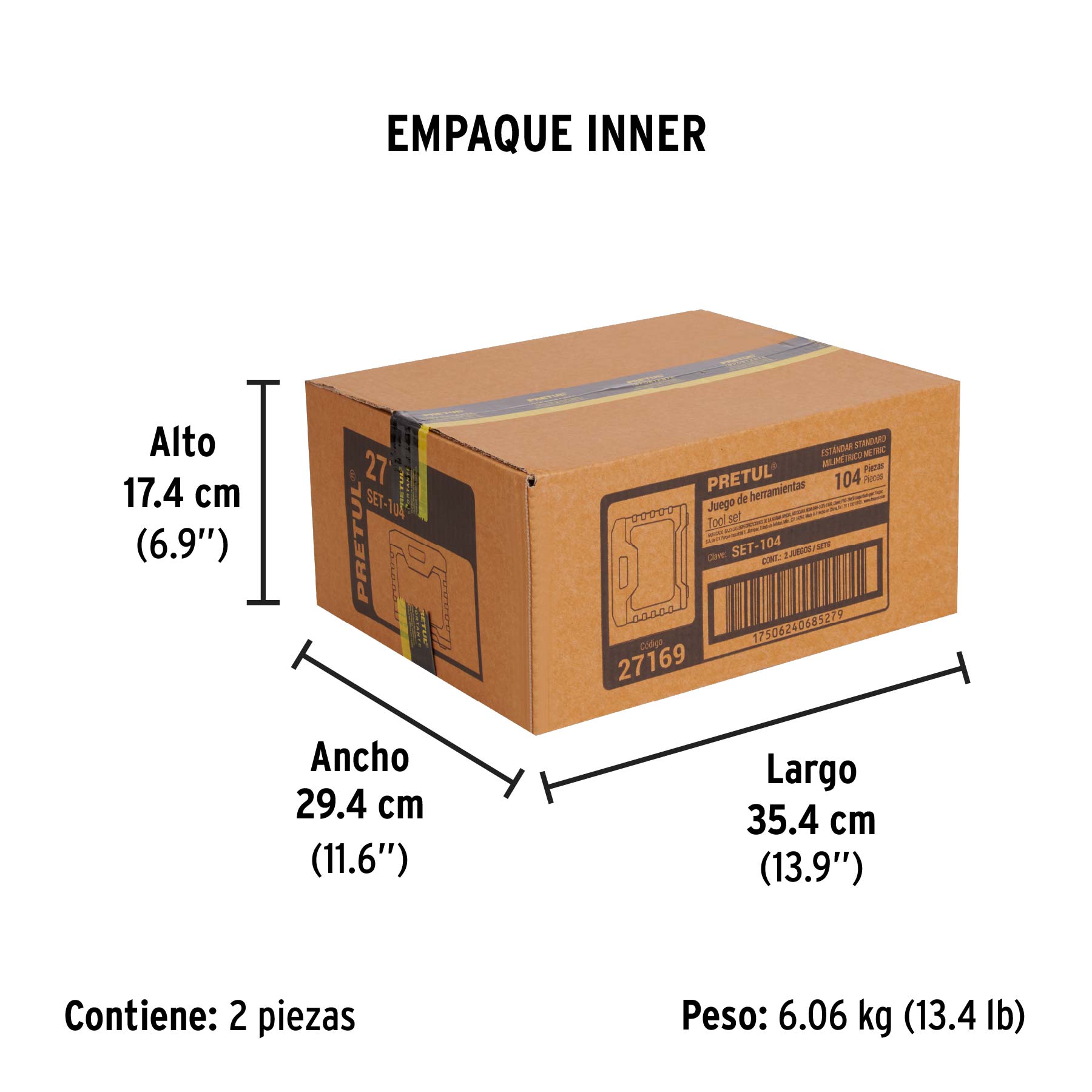Juego de 104 herramientas, Pretul