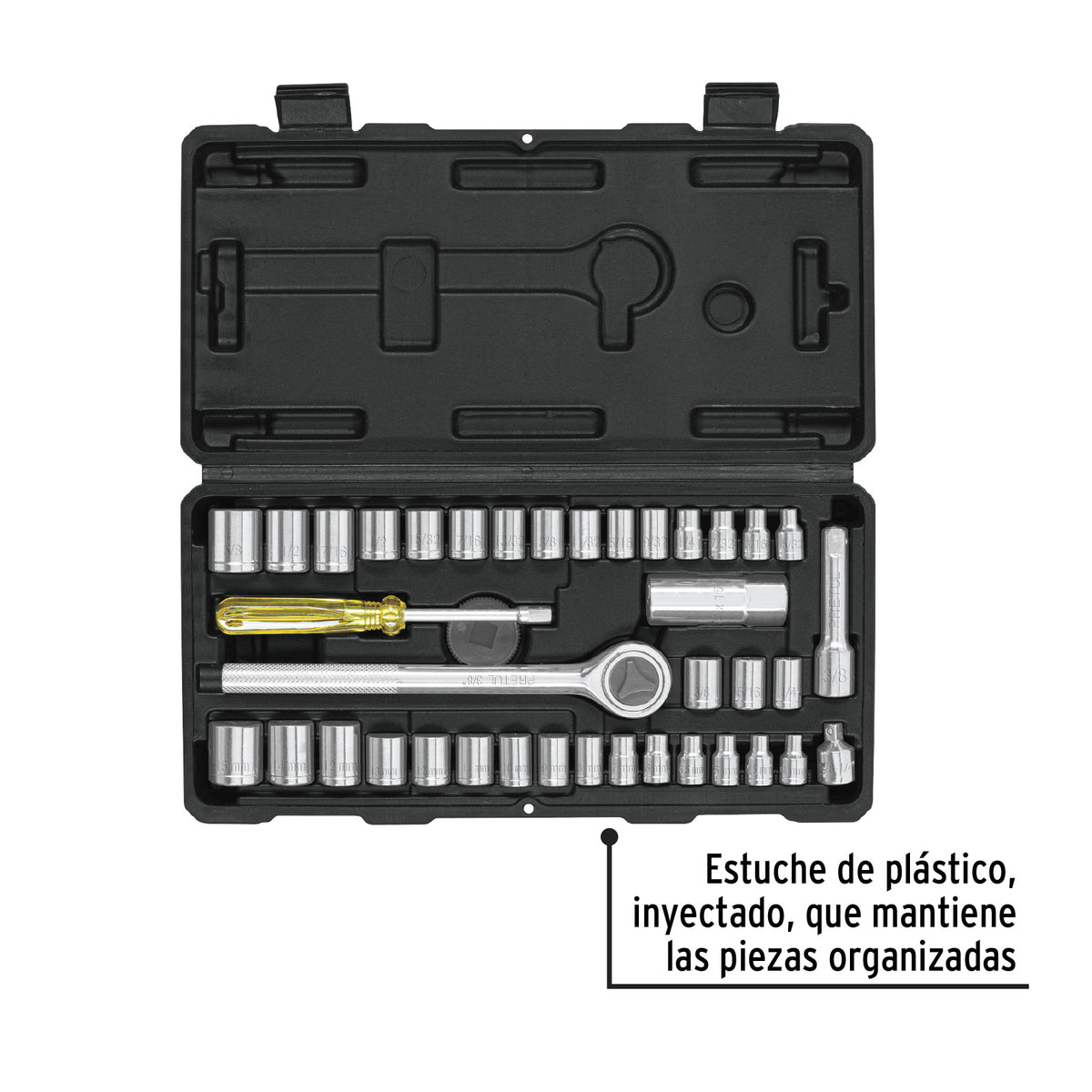 Set de herramientas para mecánica, 39 piezas, Pretul