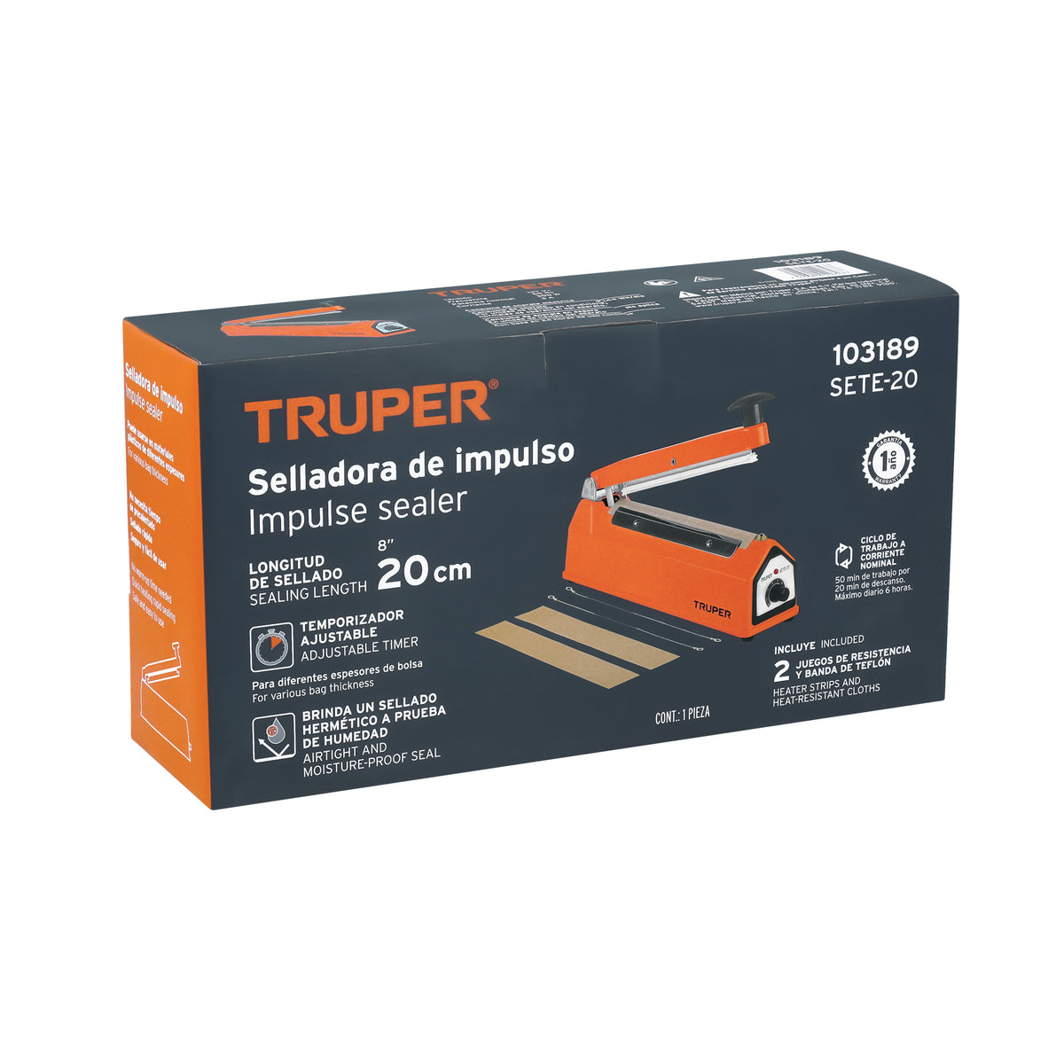 Selladora térmica 20 cm, 300 W, Truper