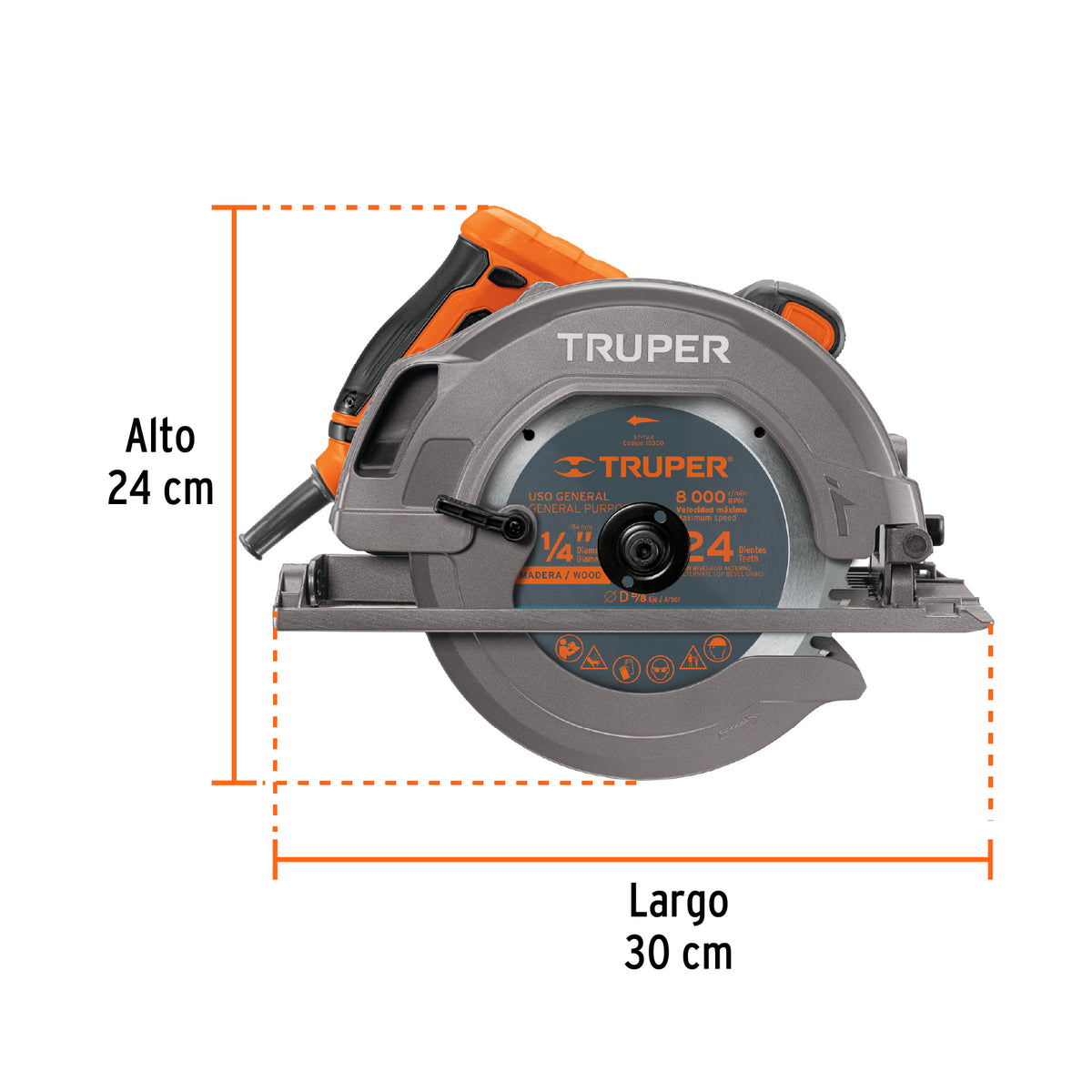 Sierra circular, 7-1/4", profesional, 1500 W