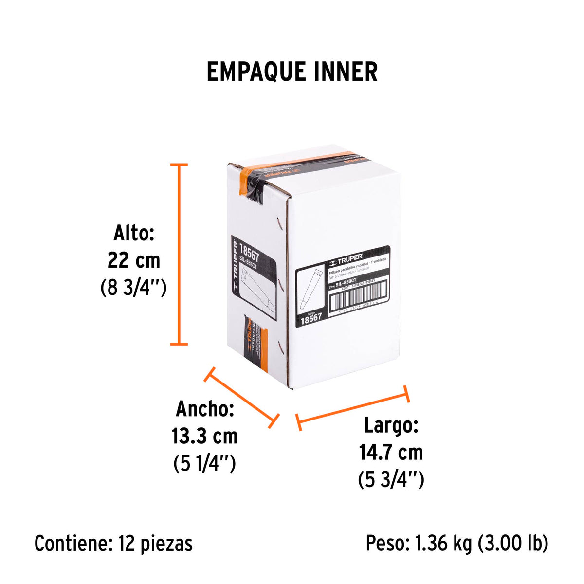 Sellador transparente para baño y cocina, 85 gr