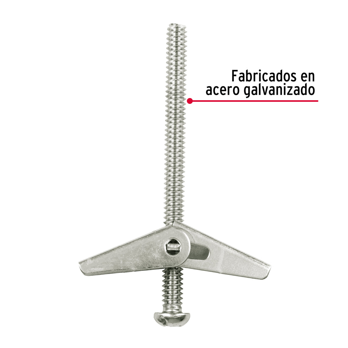 Sujetador tipo mariposa 1/4 X 3", bolsa 4 piezas