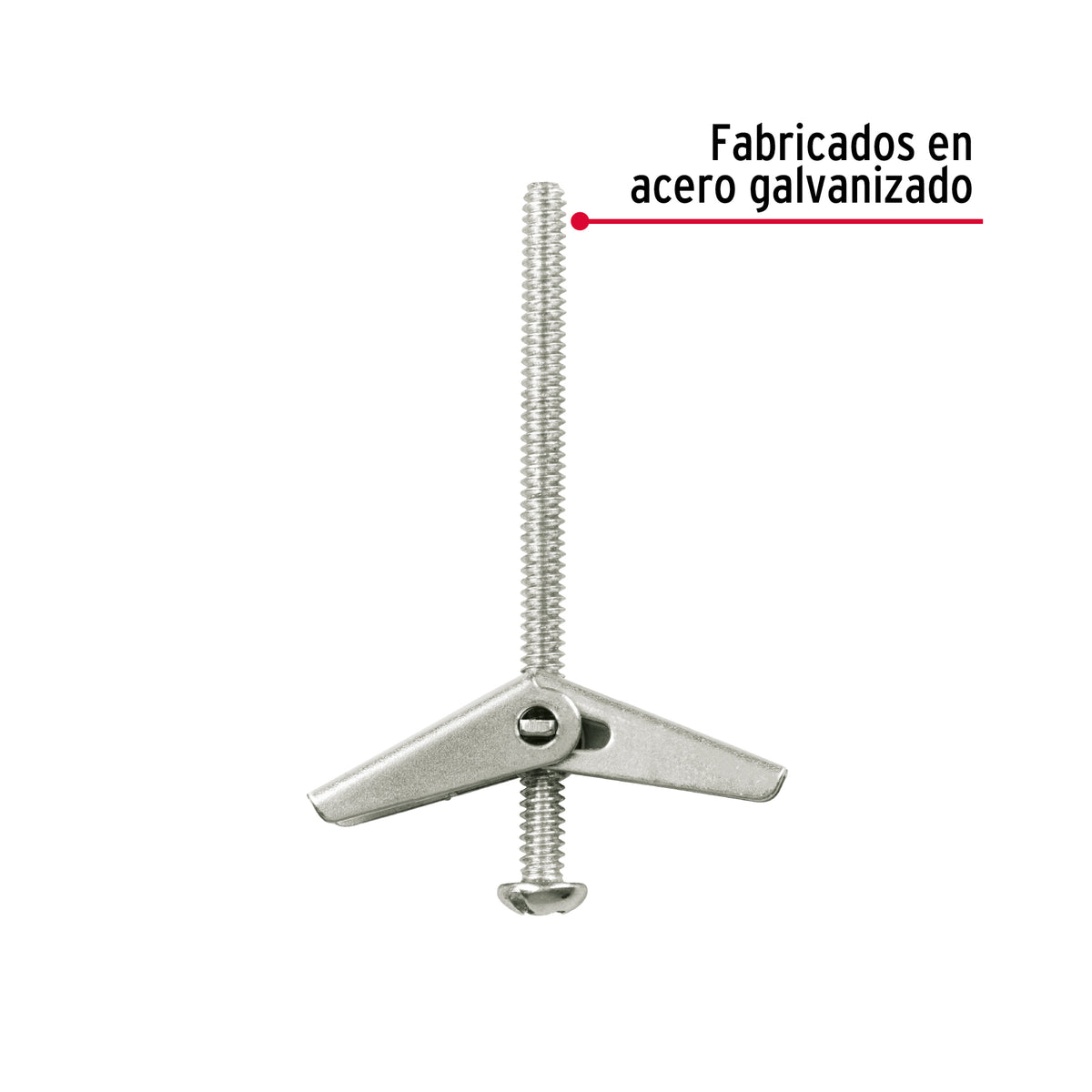 Sujetador tipo mariposa 1/8 X 2", bolsa 4 piezas
