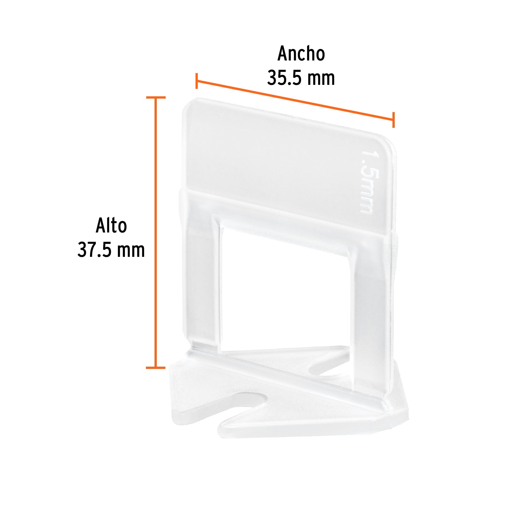 Bolsa con 100 anclas de 1.5 mm, para nivelación de azulejos