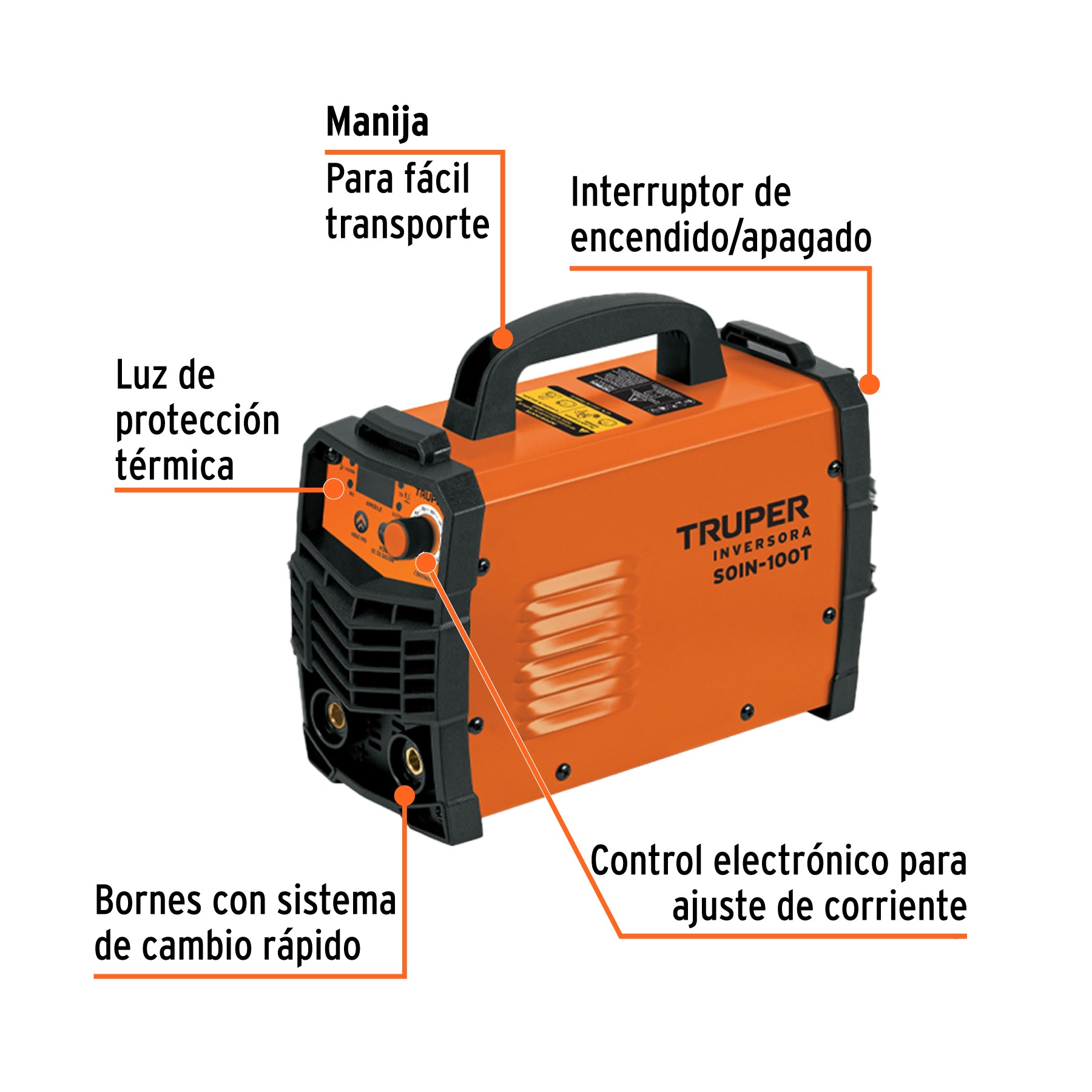 Soldadora inversora 100A, 127V, TRUPER
