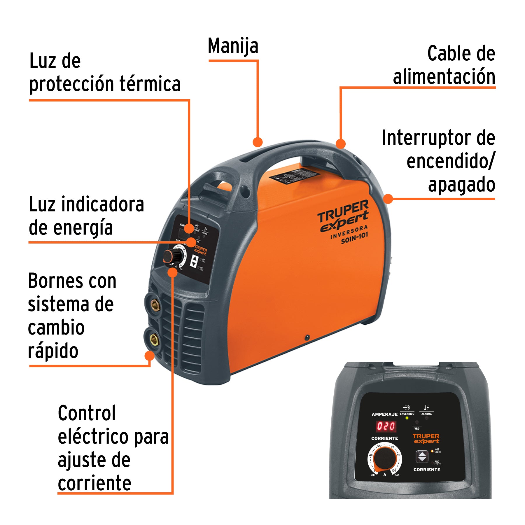 Soldadora inversora, 100 A, 127 V