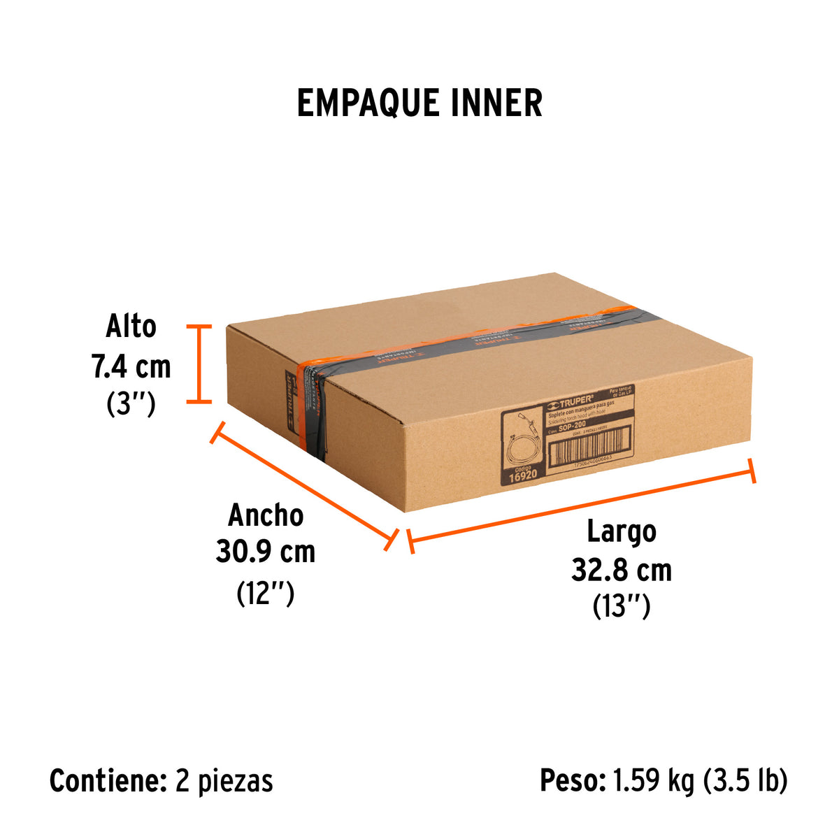 Soplete con manguera para gas, 200 PSI