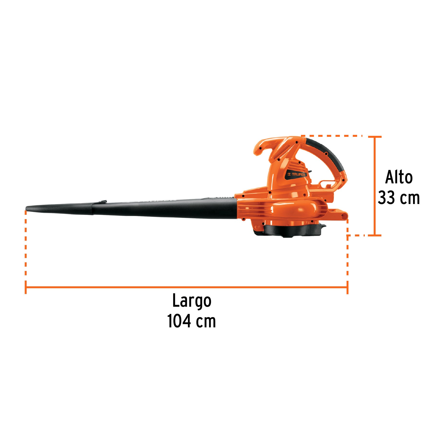 Sopladora/Aspiradora eléctrica 1,440W, con bolsa recolectora