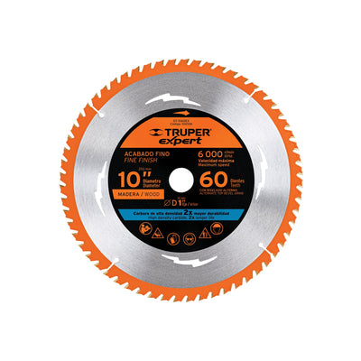 Disco sierra, madera 10", 60dpp, Expert