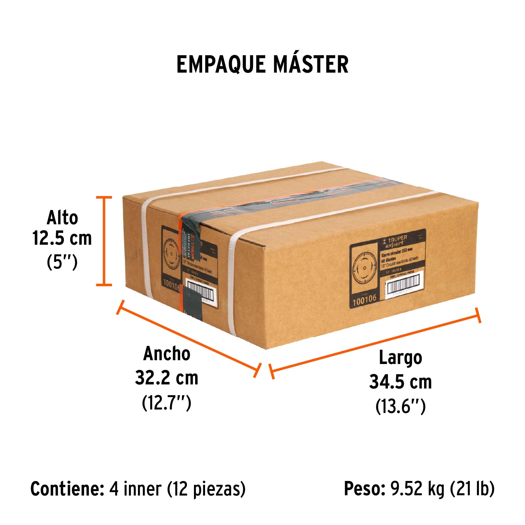Disco sierra, madera 10", 60dpp, Expert