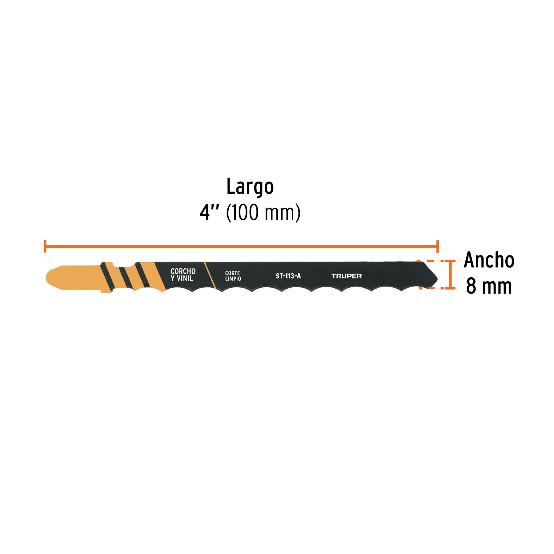 Blíster 5 seguetas T, cuchilla HCS, para material suave