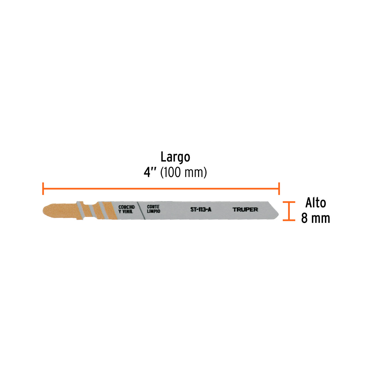 Blíster 5 seguetas T, cuchilla HCS, para material suave
