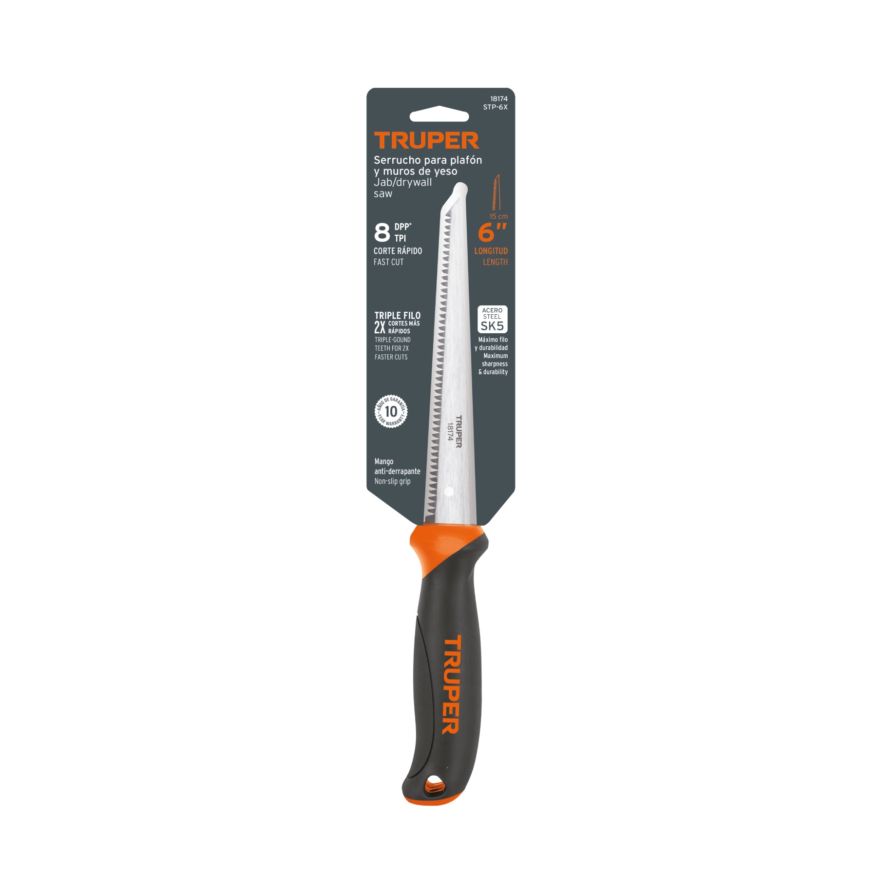 Serrucho para plafón y muros de yeso, 6"