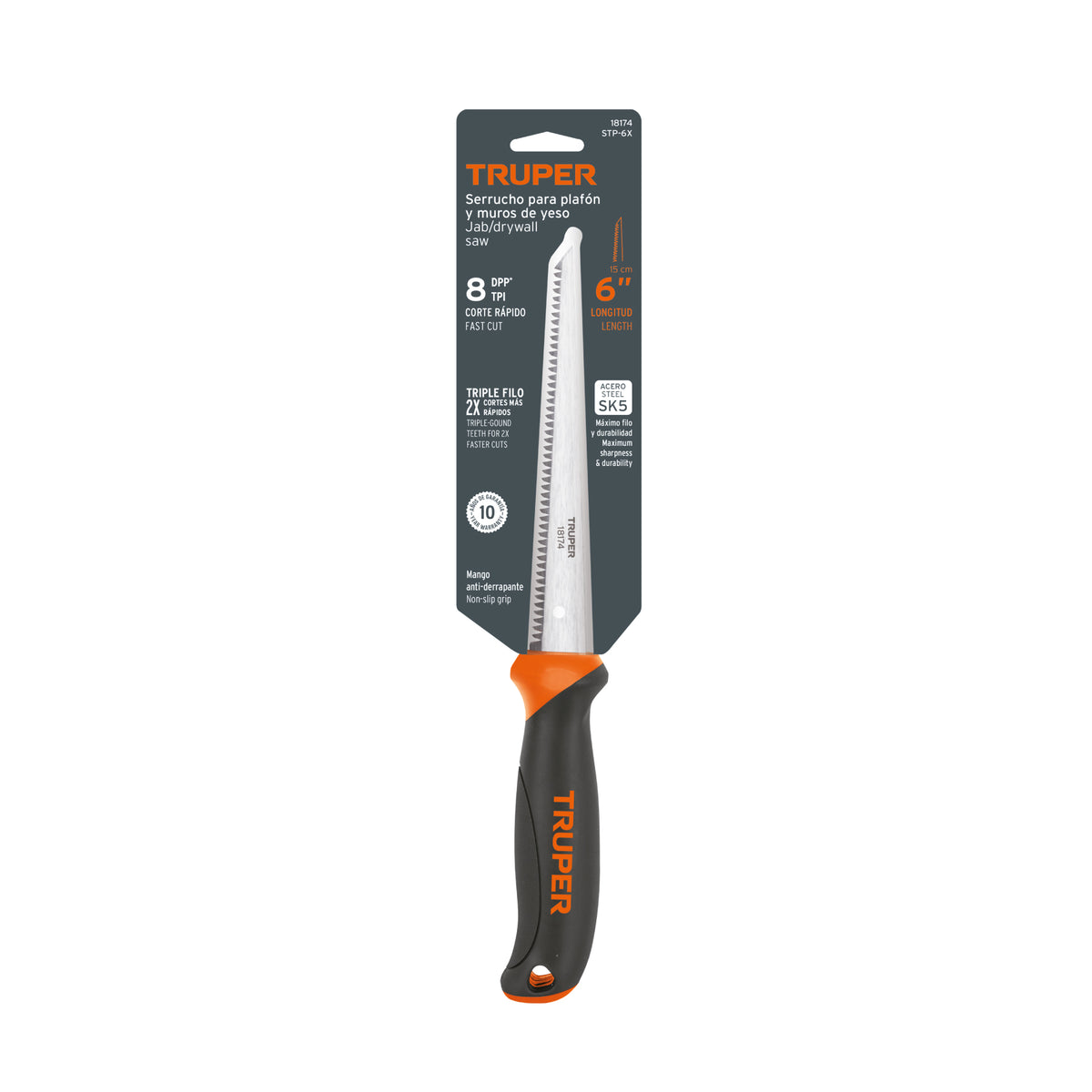Serrucho para plafón y muros de yeso, 6"