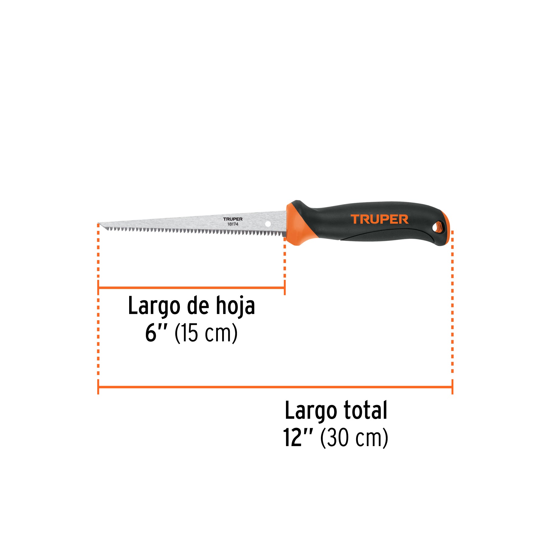 Serrucho para plafón y muros de yeso, 6"