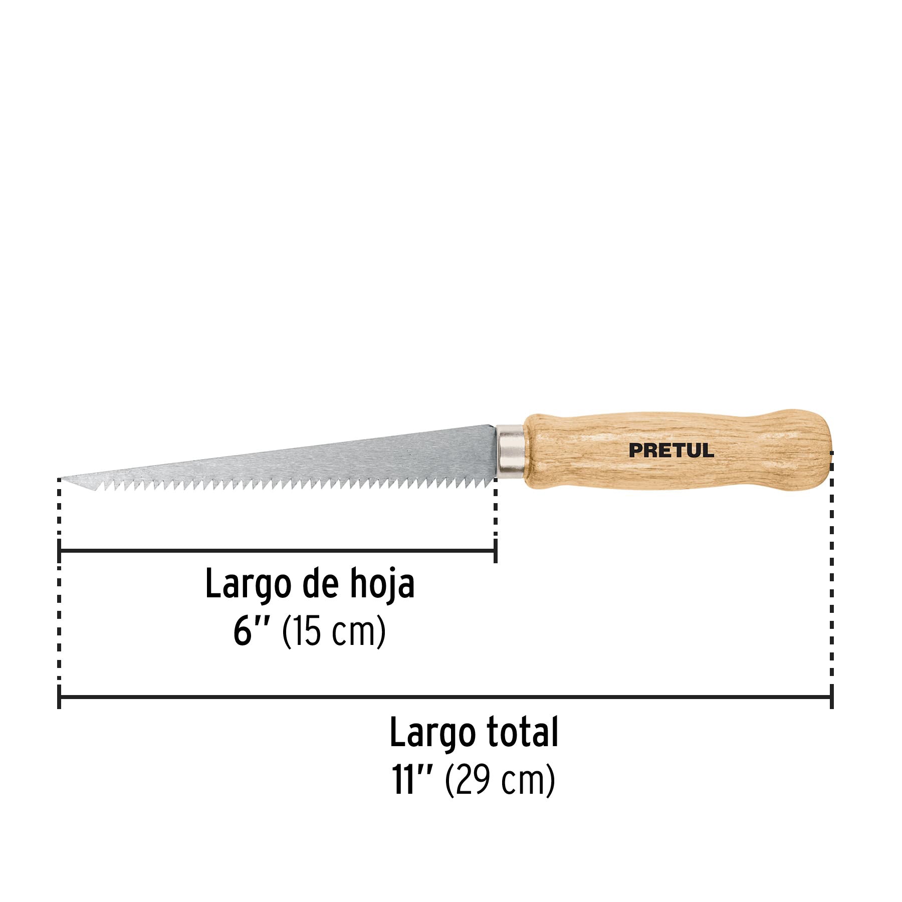 Serrucho para muros de yeso 6", Pretul