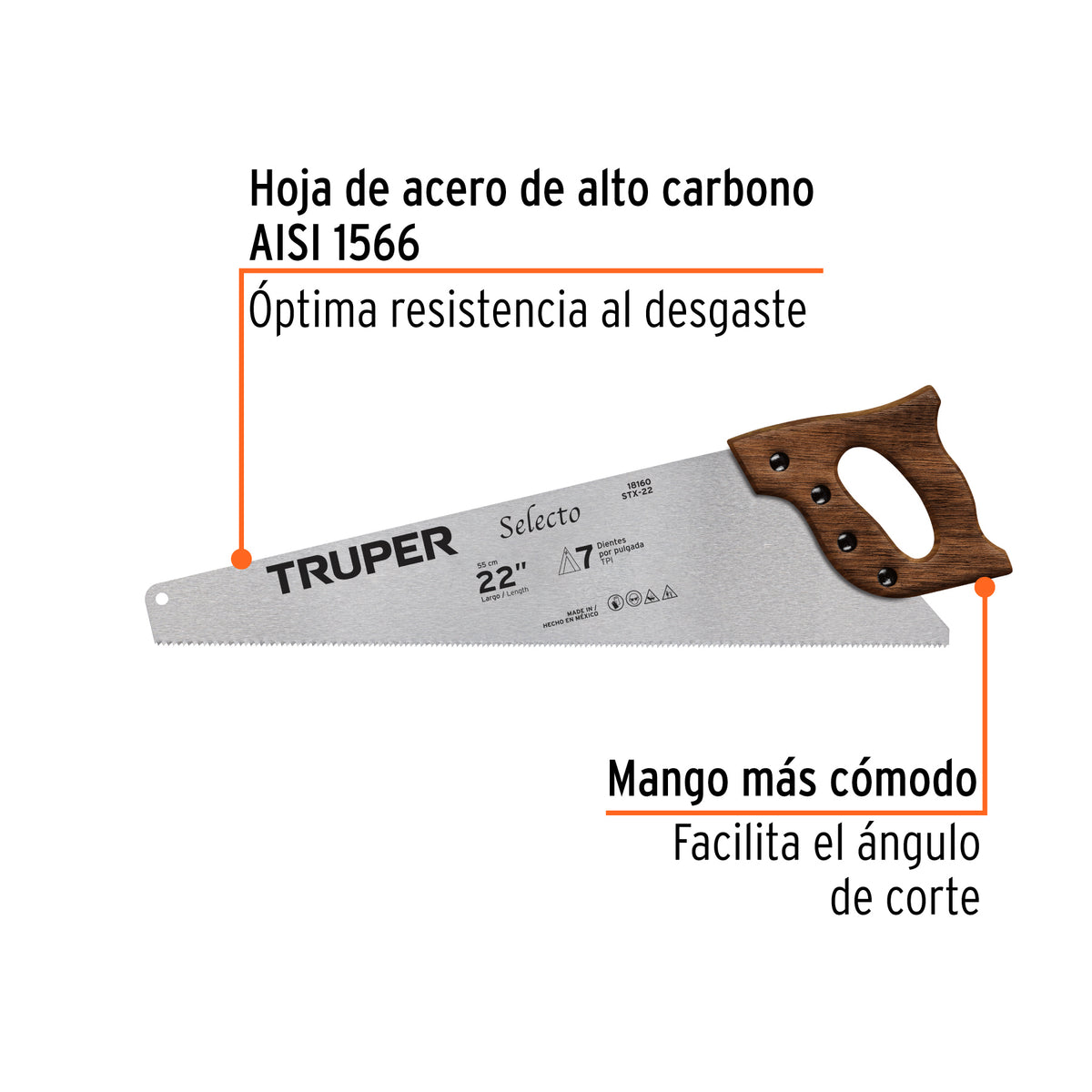 Serrucho 22" Selecto, 7 DPP