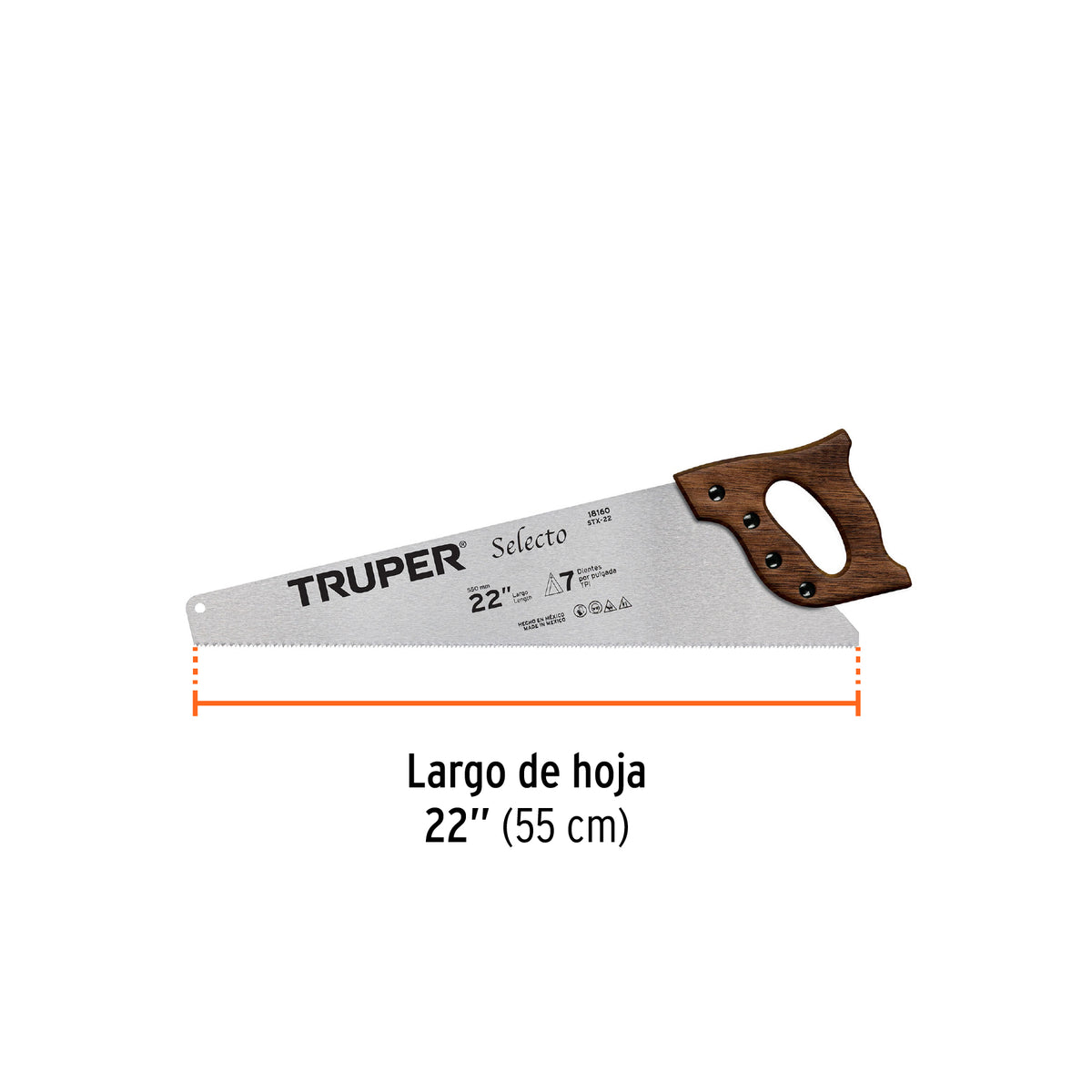 Serrucho 22" Selecto, 7 DPP