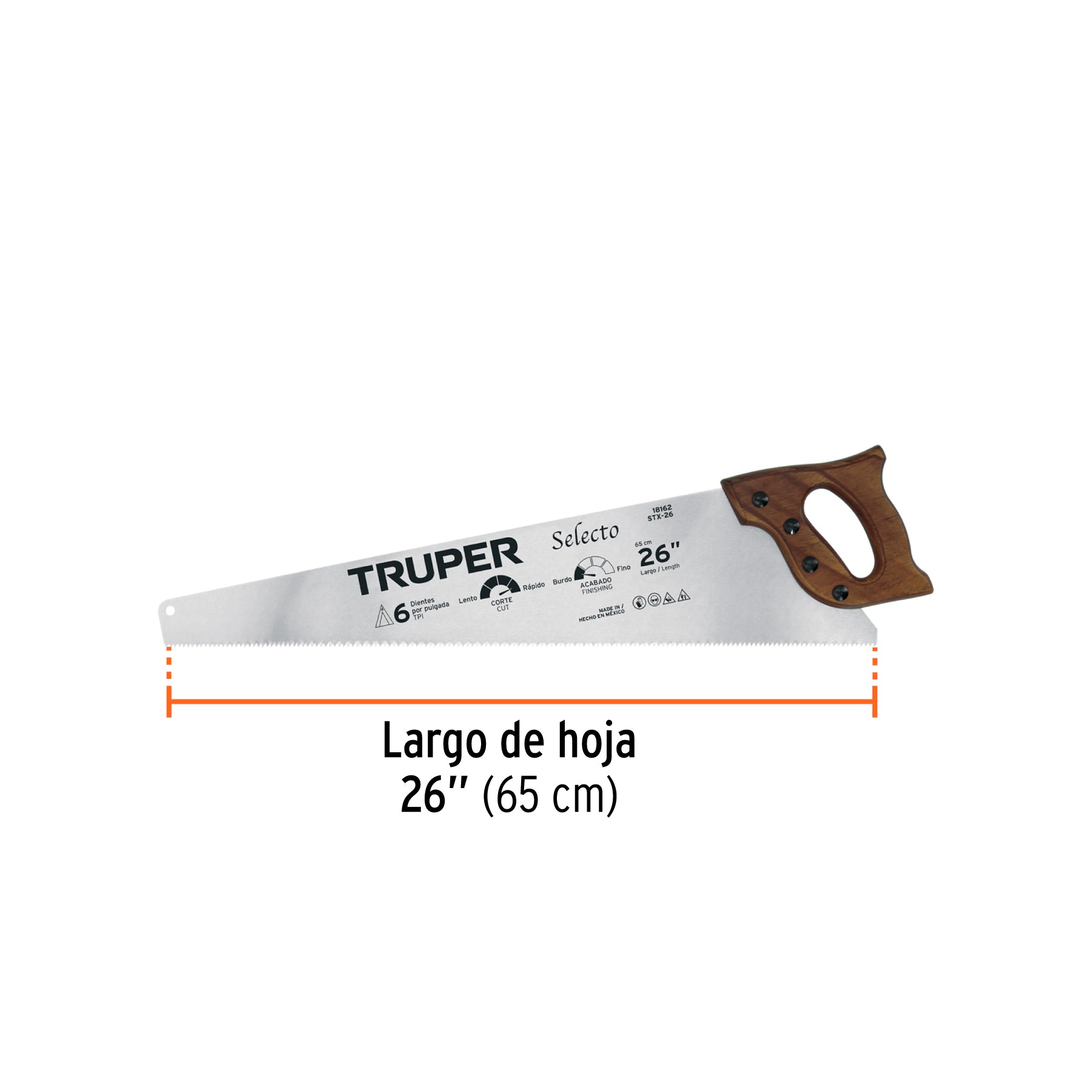 Serrucho 26" Selecto, 6 DPP