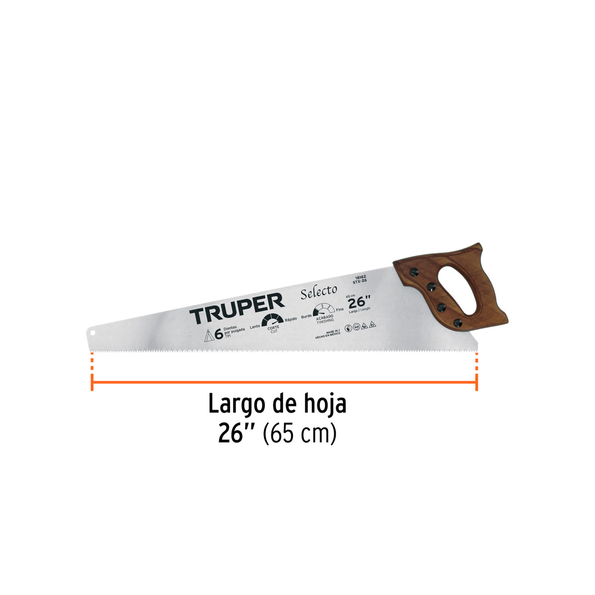 Serrucho 26" Selecto, 6 DPP