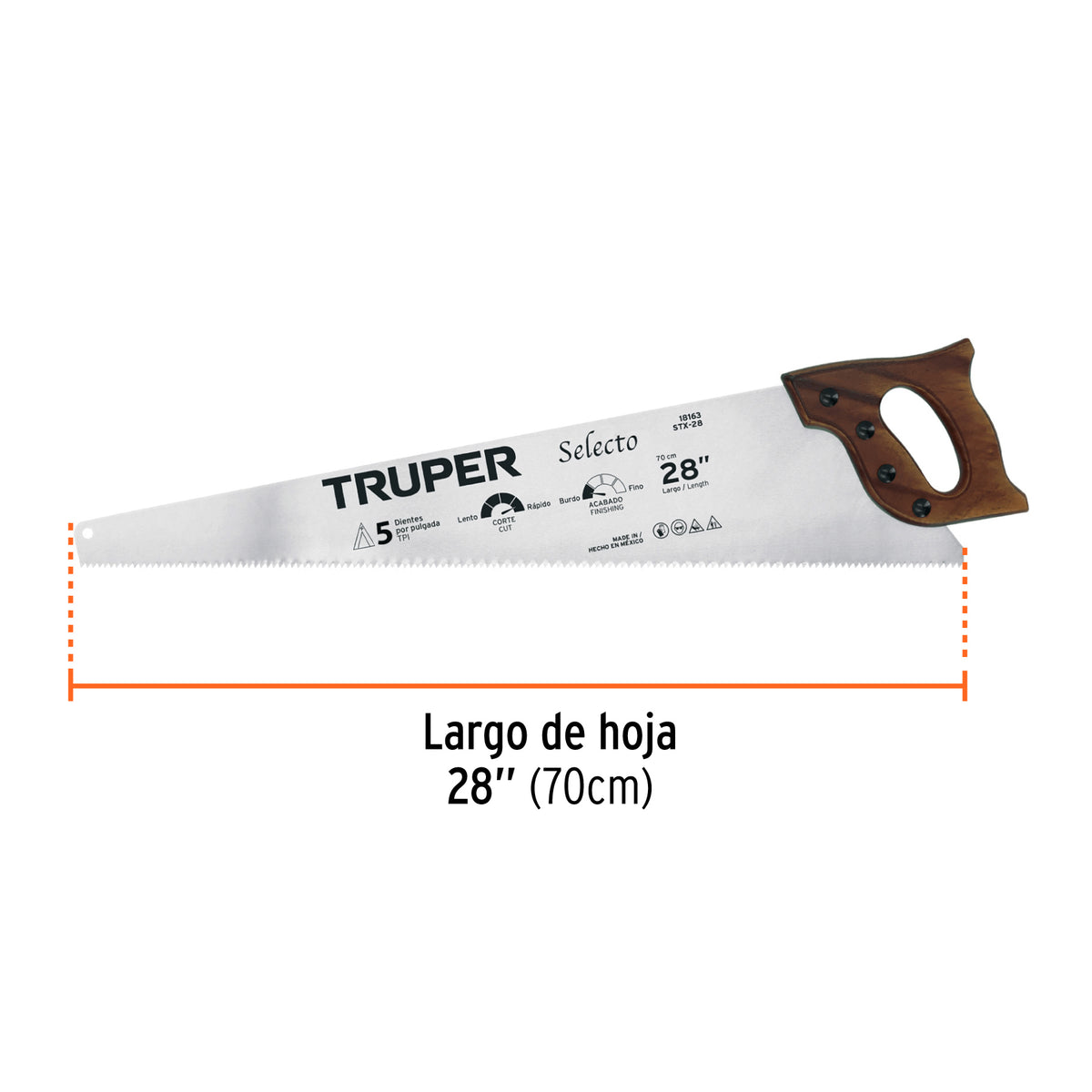 Serrucho 28", Selecto, 6 DPP