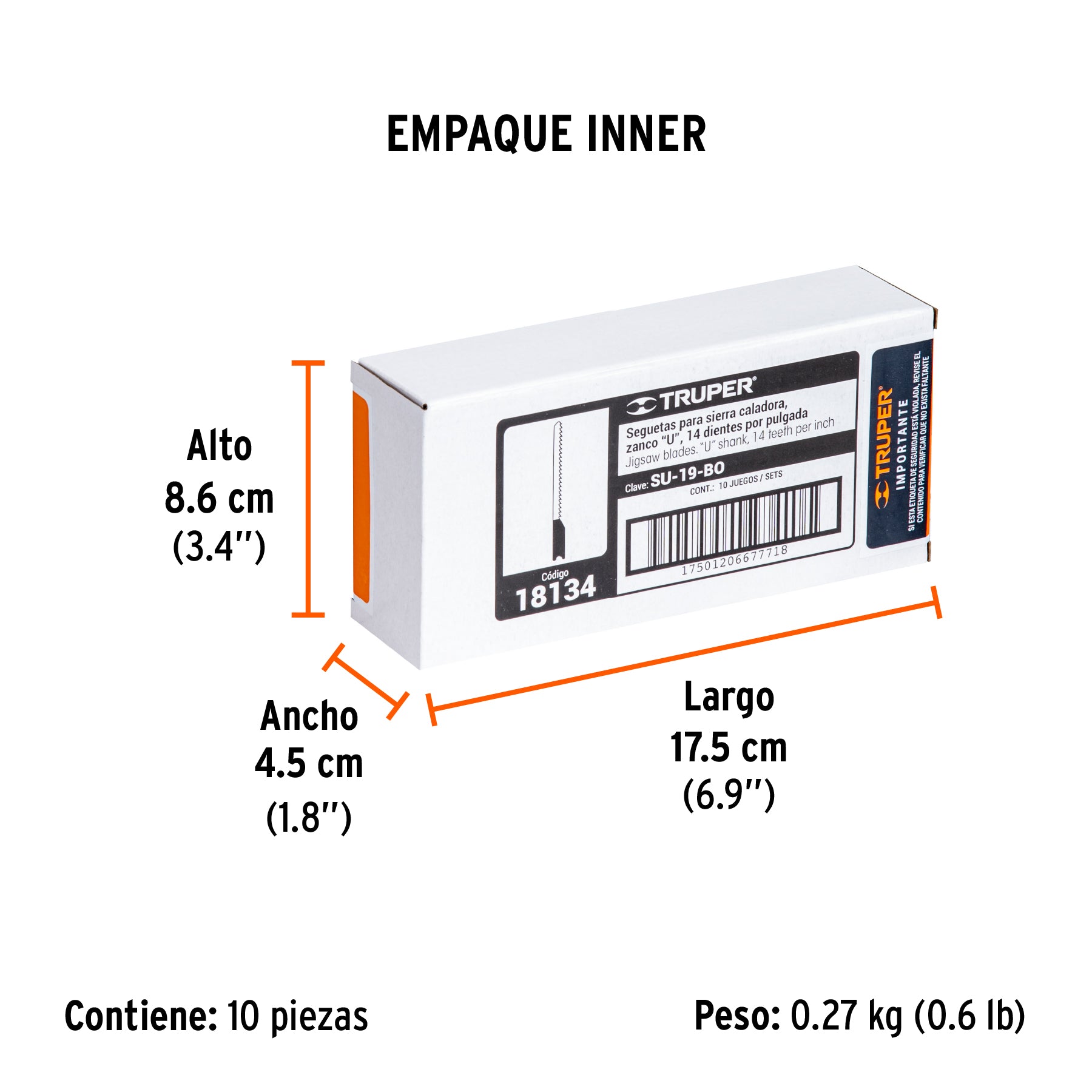 Segueta caladora,cortes curvos madera,zanco u,14dpp,5 pzas