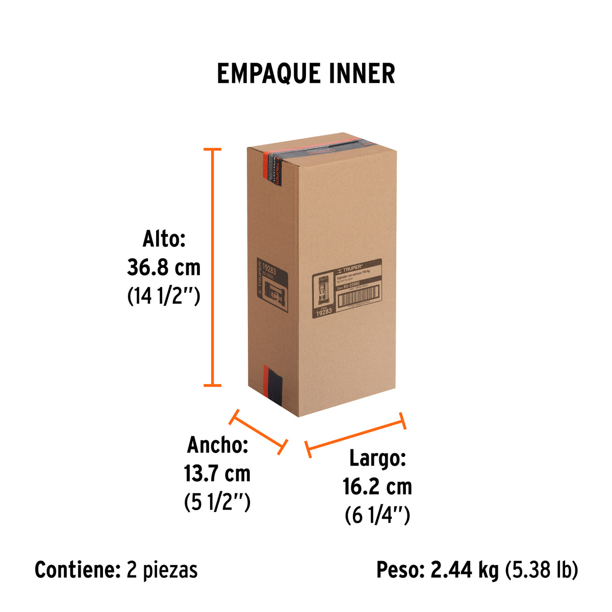 Sujetador con matraca carga máxima 2250 kg, TRUPER