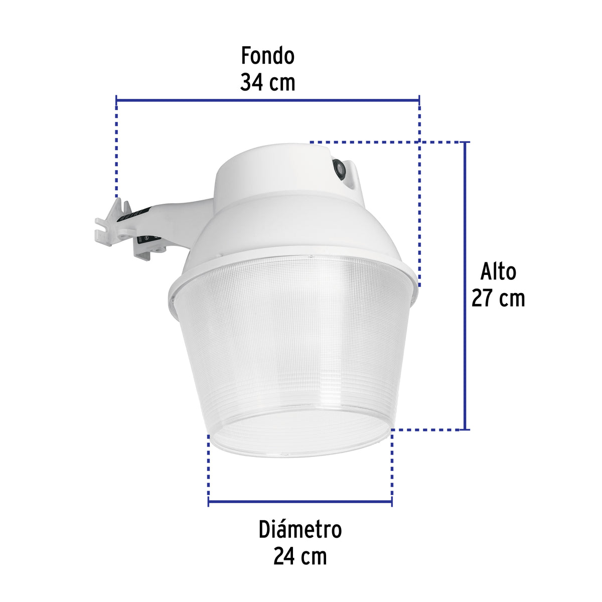 Suburbano estándar con fotocelda, 65W, 6500K, Fluorescente