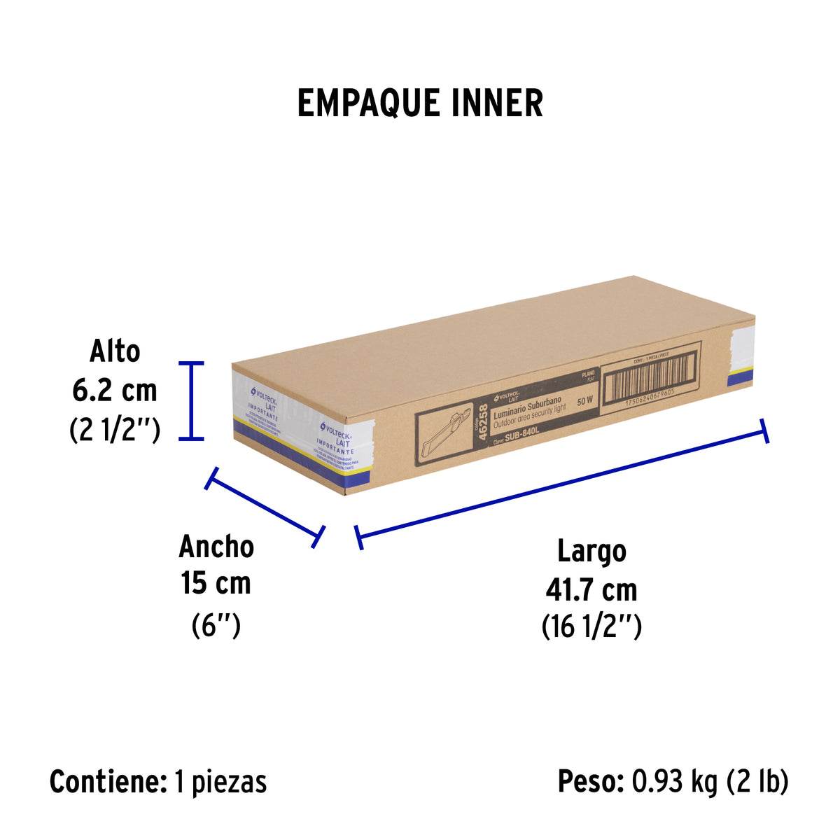 Luminario suburbano de LED, plano, de aluminio, 50 W